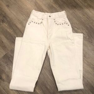 Cream Vintage Rough Rider by Circle T High Rose Jeans. Sz 1/2. EUC